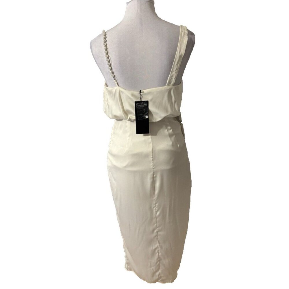 DO + BE Ivory Pearl Strap M Medium Silky Dress NEW NWT - Picture 5 of 16